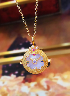 意大利手工拉丝工艺怀表项链