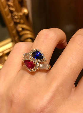 法式拿破仑的浪漫双生戒指女