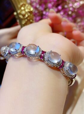 仿玻璃种水沫玉手镯手环