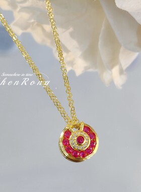 新中式圆环彩符幸运护符吊坠女