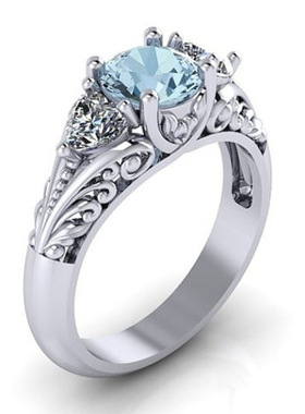 热卖饰品新款欧美镶嵌蓝宝石厂家