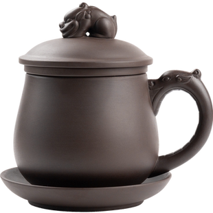 私人公司定制喝茶杯茶水分离杯紫砂办公室过滤泡茶杯带盖杯子家用