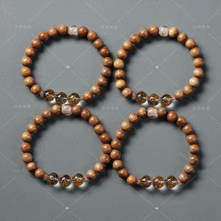 【壮的响亮】三合顺意/金丝楠木白水晶/本命年手串