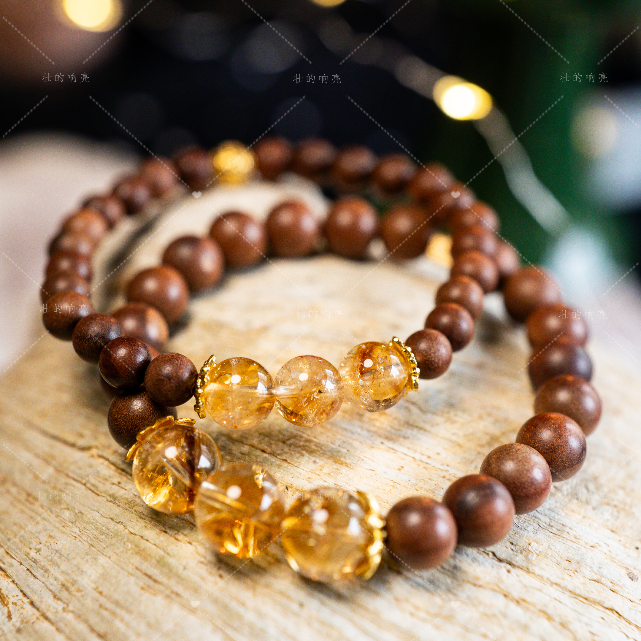 【壮的响亮】穹光入木/雷击枣木黄阿塞手串手链饰品