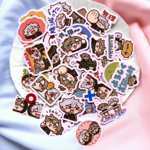 ChroNoiR  叶葛叶 自制手帐手机电脑相册防水水杯头盔贴纸 40枚