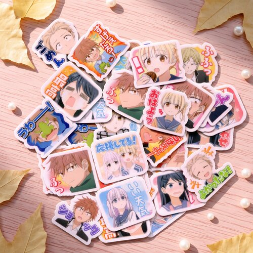 不动声色的柏田与喜形于色的太田 自制手帐防水水杯贴纸 32款40枚