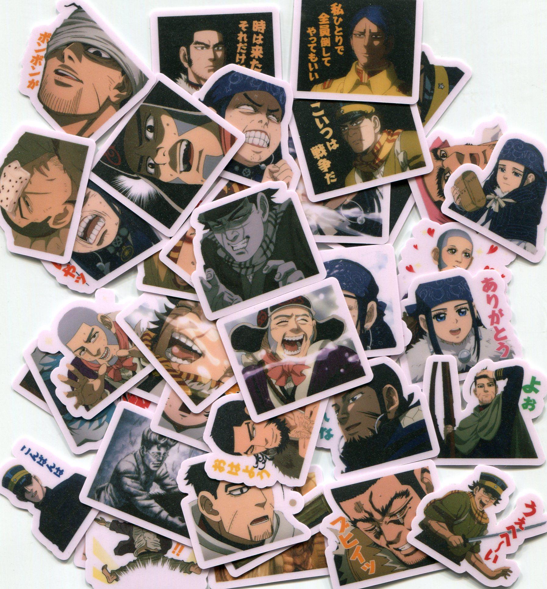 黄金神威golden kamuy 2  自制手帐手机防水动漫贴纸 40枚 z 1193