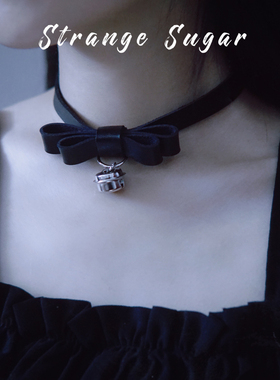 怪糖饰物集优选款黑色颈链choker蝴蝶结铃铛项圈哥特暗黑万圣节AZ