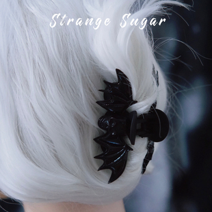 怪糖饰物集原创手工骷髅抓夹发夹蝙蝠鲨鱼夹亚文化哥特暗黑