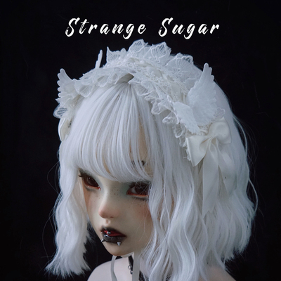 怪糖饰物原创手工蕾丝发带