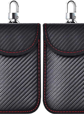 现货厂家直销亚马逊碳纤维RFID汽车屏蔽钥匙包防磁防盗刷法拉第袋