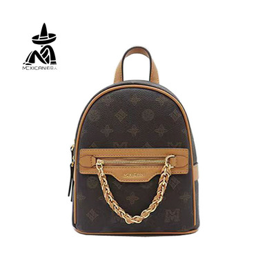 稻草人女包女士双肩包2024春夏新款品牌休闲印花高进旅行外出背包