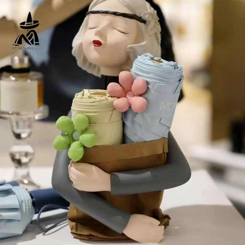 稻草人五折彩胶花苞伞2024夏季上新糖果色防晒遮阳伞雨伞雨晴两用