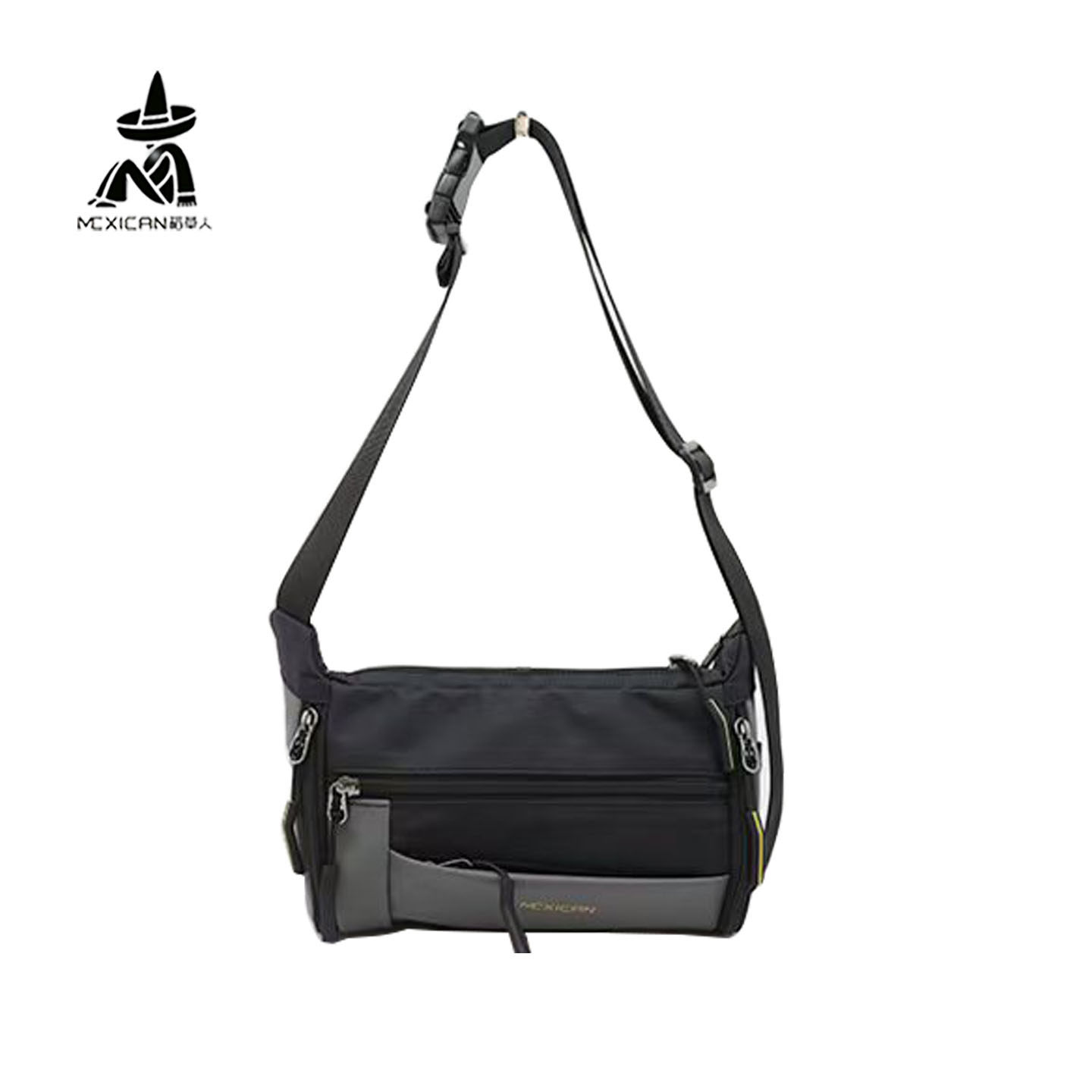 稻草人男包多夹层轻便运动休闲包2026风斜挎包黑色小挎包旅行包