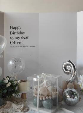 简约韩式纯白背景屏风KT板生日百日宴装饰拍照道具bridal桌面立牌