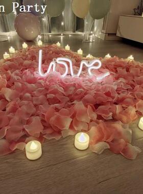 玫瑰真花瓣床撒花场景生日户外婚礼结婚婚房布置装饰用品