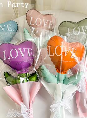 教师节送老师学校幼儿园活动情人节装饰布置爱心花朵气球花束礼品