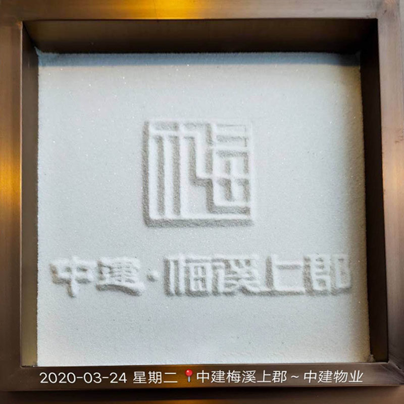 定做酒店大堂会所烟灰缸垃圾桶细砂石英砂logo印模沙模具印章压印