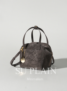 SUPLAIN南素野野 真皮牛皮休闲吐司包小众百搭单肩斜跨手提女包