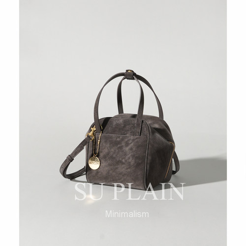 SUPLAIN南素野野 真皮牛皮休闲吐司包小众百搭单肩斜跨手提女包