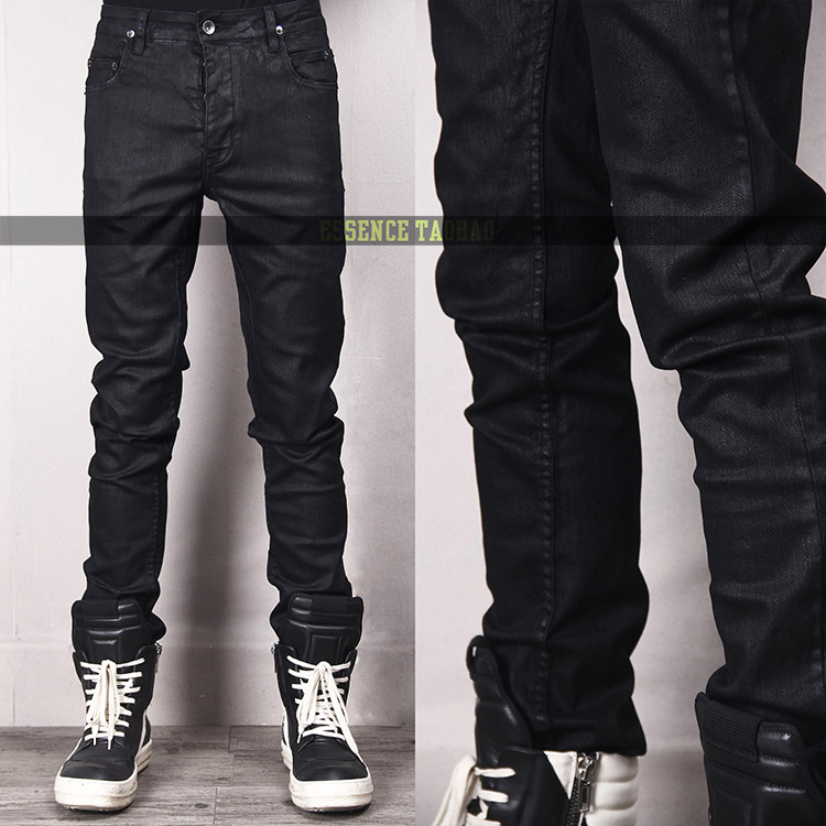 thumbnail for The essence of rodrk dark classic handmade wax heavy slim jeans European and American hip-hop high street fashion brand men