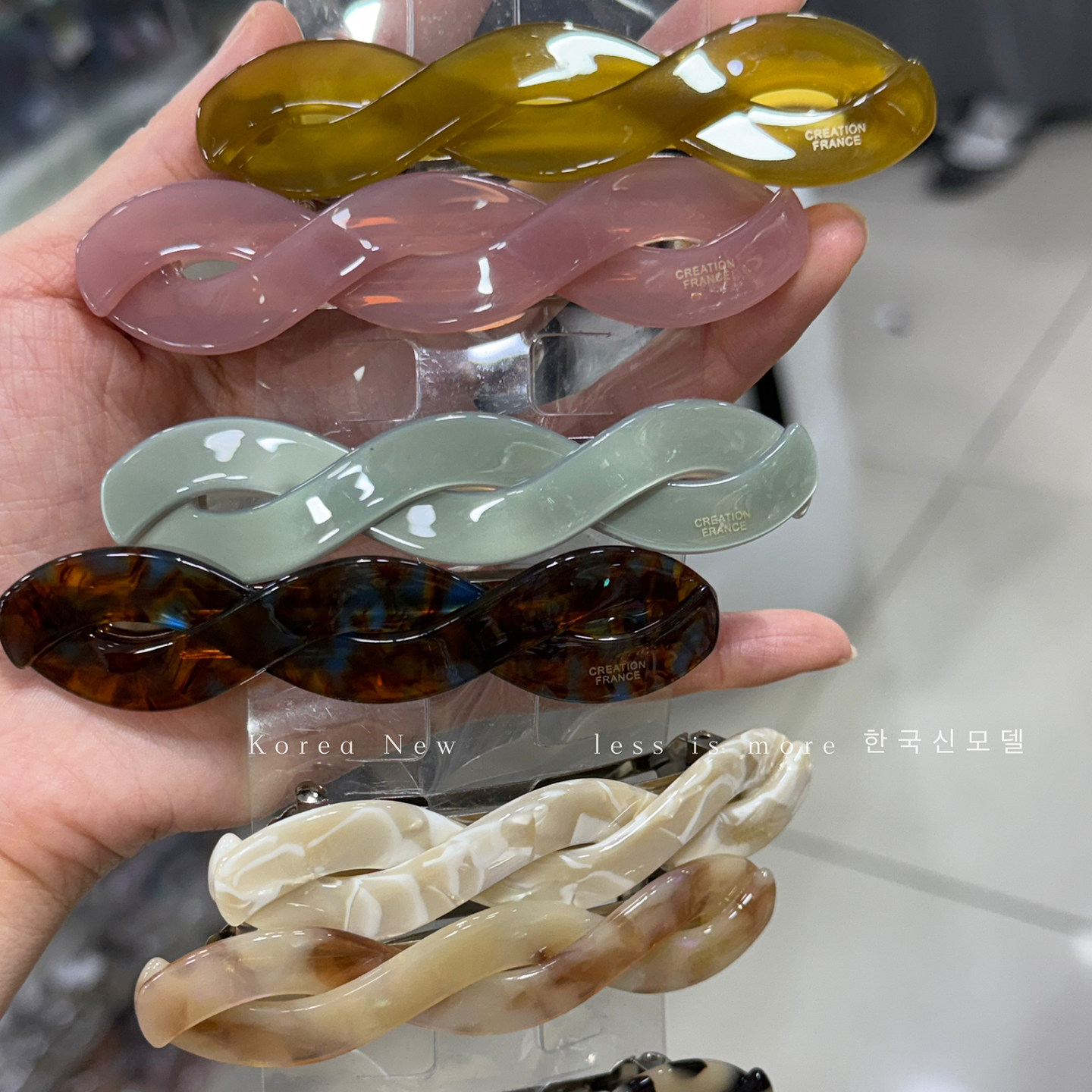 辛欣韩国进口东大门新款麻花发夹弹簧夹线条感柔美发卡头饰