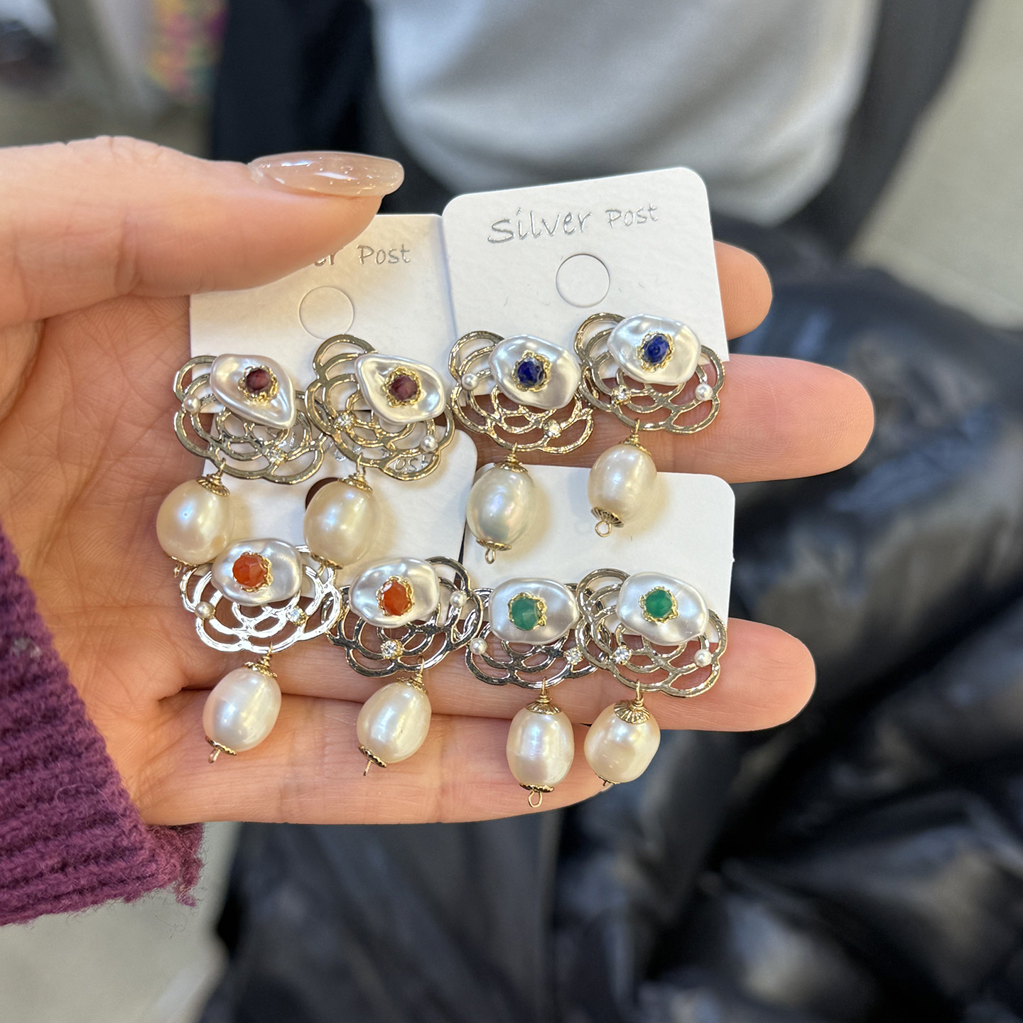 辛欣韩国进口东大门新款珍珠耳钉耳环异形轻奢复古耳钉耳环女,饰品/流行首饰/时尚饰品新,耳环,淘宝优惠券,粉丝福利购,淘宝优惠卷