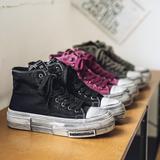 B218-2387-P70男士休闲鞋2024新款小众秋冬季潮流高帮帆布鞋子，男鞋帆布鞋，电商B218