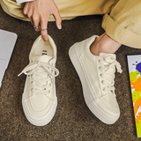 B218-1625-P55潮流纯色男士休闲低帮厚底帆布鞋子新款2023夏秋，男鞋帆布鞋，电商B218