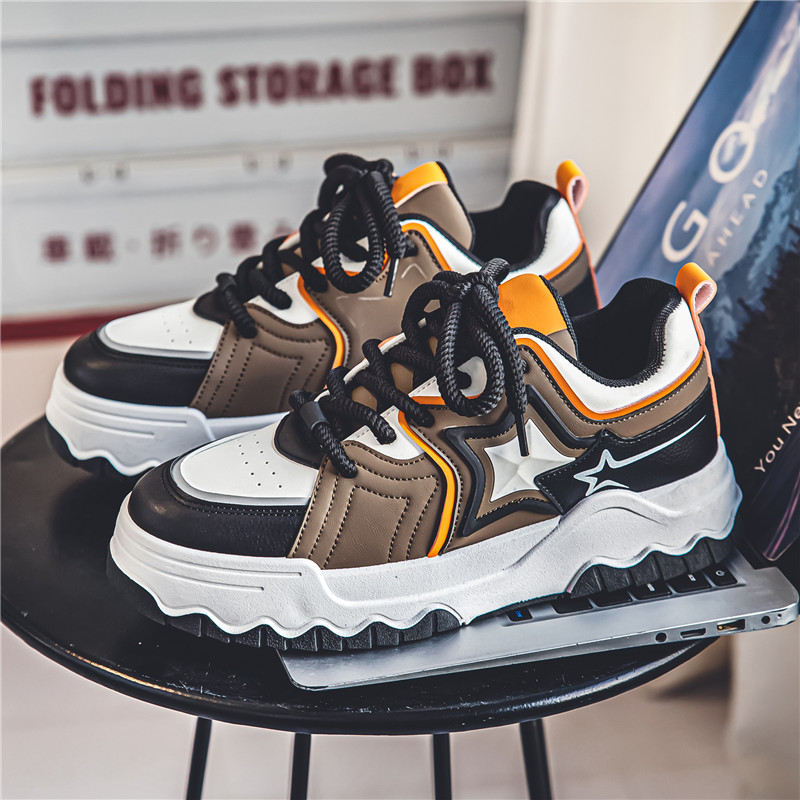 B217-1973-P60个性时尚五角星潮流男士休闲板鞋子新款2024学生鞋，男鞋休闲鞋，星座1613（原B218）