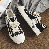 B218-1653-P62个性时尚帆布鞋子新款2023夏季男士休闲潮鞋，男鞋帆布鞋，电商B218