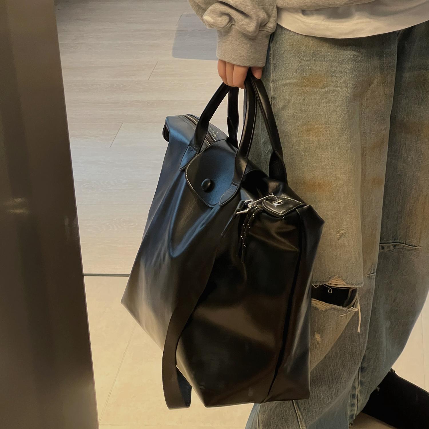 B218-B53-P60潮流手提斜挎单肩包包男士女休闲黑色背包托特旅行包,女包手腕包,星座1613（原B218）