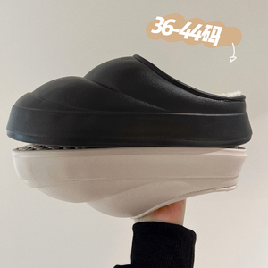 B218-TX02-P18时尚秋冬新品棉拖鞋保暖防水防滑轻便保暖包头拖男图片