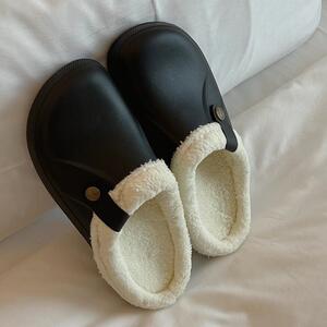 B218-TX39-P29加绒防滑女士情侣款居家休闲外穿毛毛棉拖鞋男士24图片