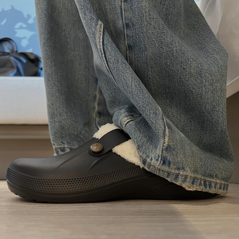 B218-TX39-P29冬季情侣男拖鞋新款居家外穿保暖防水毛毛拖鞋2024,男鞋拖鞋,星座1613（原B218）