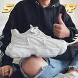B218-X967-P55青年厚底休闲鞋车缝线系带圆头运动男士港风新款，男鞋休闲鞋，星座1613（原B218）