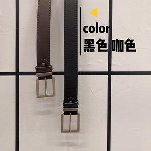 B218-PD19-P15方头合金皮带腰带饰品春夏新2022男士休闲港风韩版图片