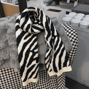 B218-WJ22-P20青年保暖长方形斑马纹仿羊绒韩版冬季保暖围巾围脖,围巾,星座1613（原B218）