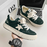 B218-1753-P58低帮时尚休闲男士潮流五角星ins风学生帆布鞋子23，男鞋帆布鞋，电商B218