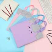 日系简约可爱风男孩初中高中生补习袋手提袋文件袋大容量学习包