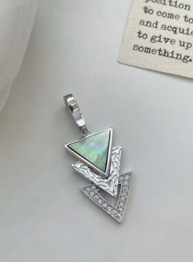 云尚服饰S925纯银韩版锆石吊坠韩国风简约基础款首饰品