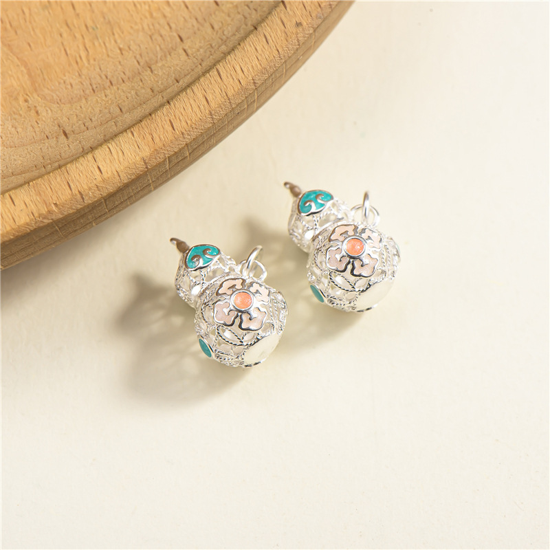 云尚服饰新中式祥云葫芦吊坠S925纯银挂件电镀滴胶葫芦手链坠子