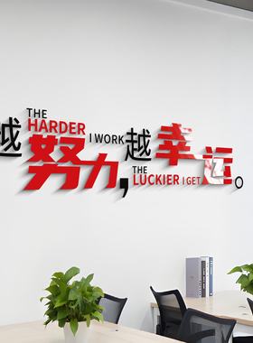 亚克力励志标语口号文化墙贴