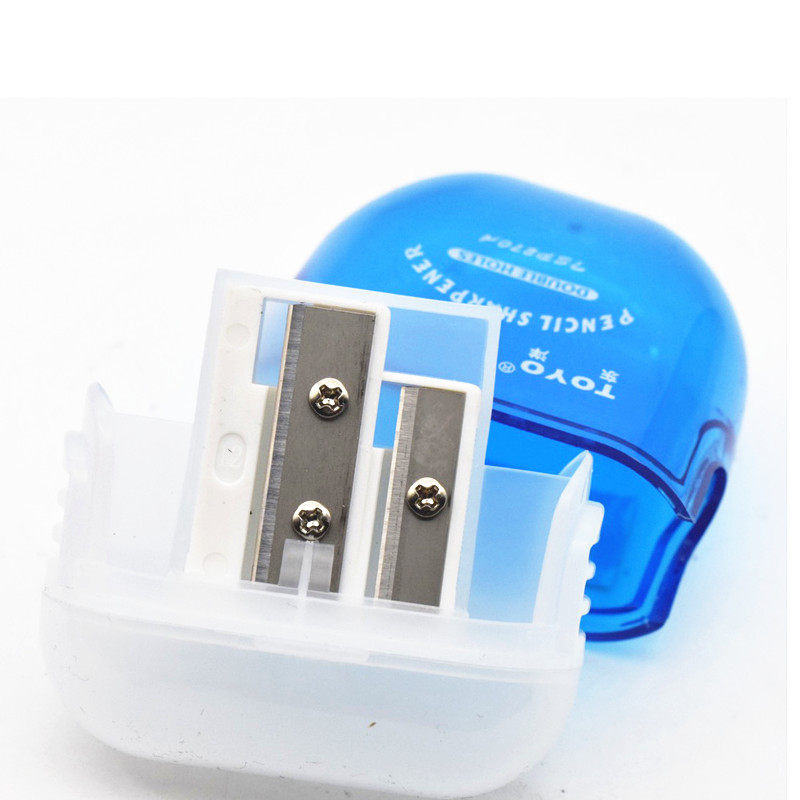 TOYO 연필깎이 SP270 두 구멍 연필깎이 연필깎이 학생 휴대용 두 구멍 작은 연필깎이