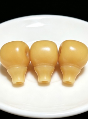 [东海藏宝阁]diy文玩珠宝配饰件连体菩提根三通风化黄菩提根配珠