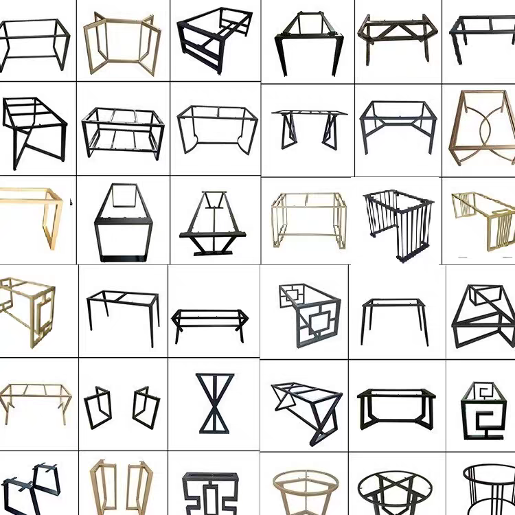 定做铁艺书桌标配办公桌钢架支架桌脚简易桌架餐桌台脚金属铁架子