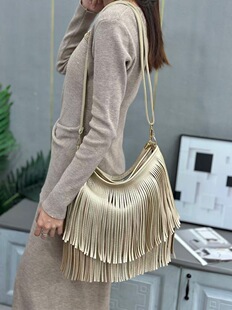 for bag Crossbody leather Shoulder soft Women Fringe