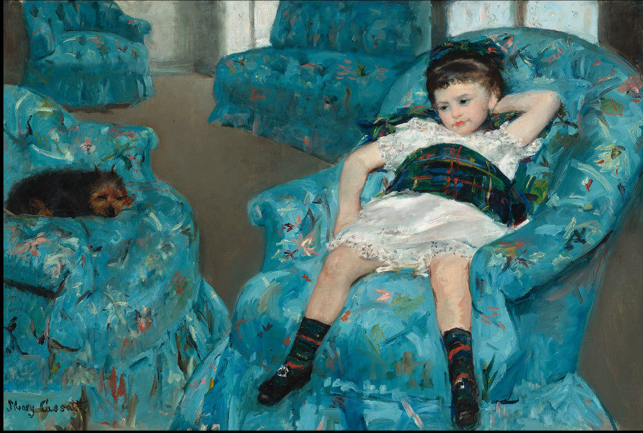 d420【美国】玛丽·卡萨特(mary cassatt)肖像人物油画水彩图.
