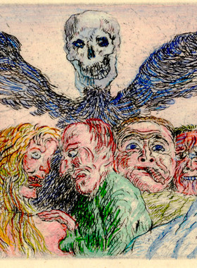 A269【比利时】（James Ensor）版画、插图、速写、画稿图库