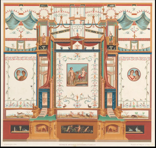 C409【意大利】Edoardo Cerillo 墙面装饰纹饰壁画图例版画图库